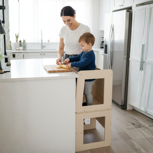 Torre De Aprendizaje Montessori Plegable 3 En 1