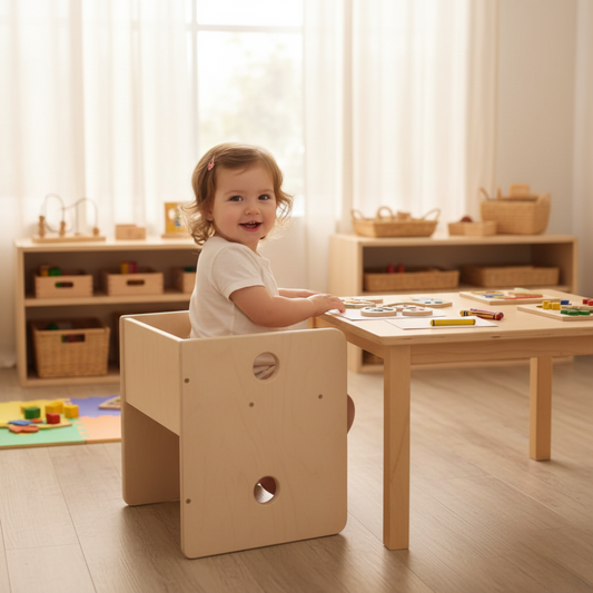 Silla Infantil Cubo Montessori 3 Posturas