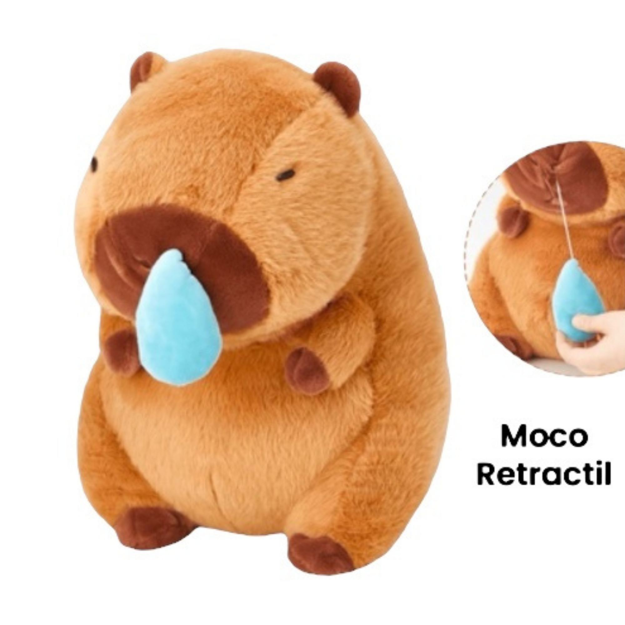 Peluche Capybara Moco Retraible y Vibración