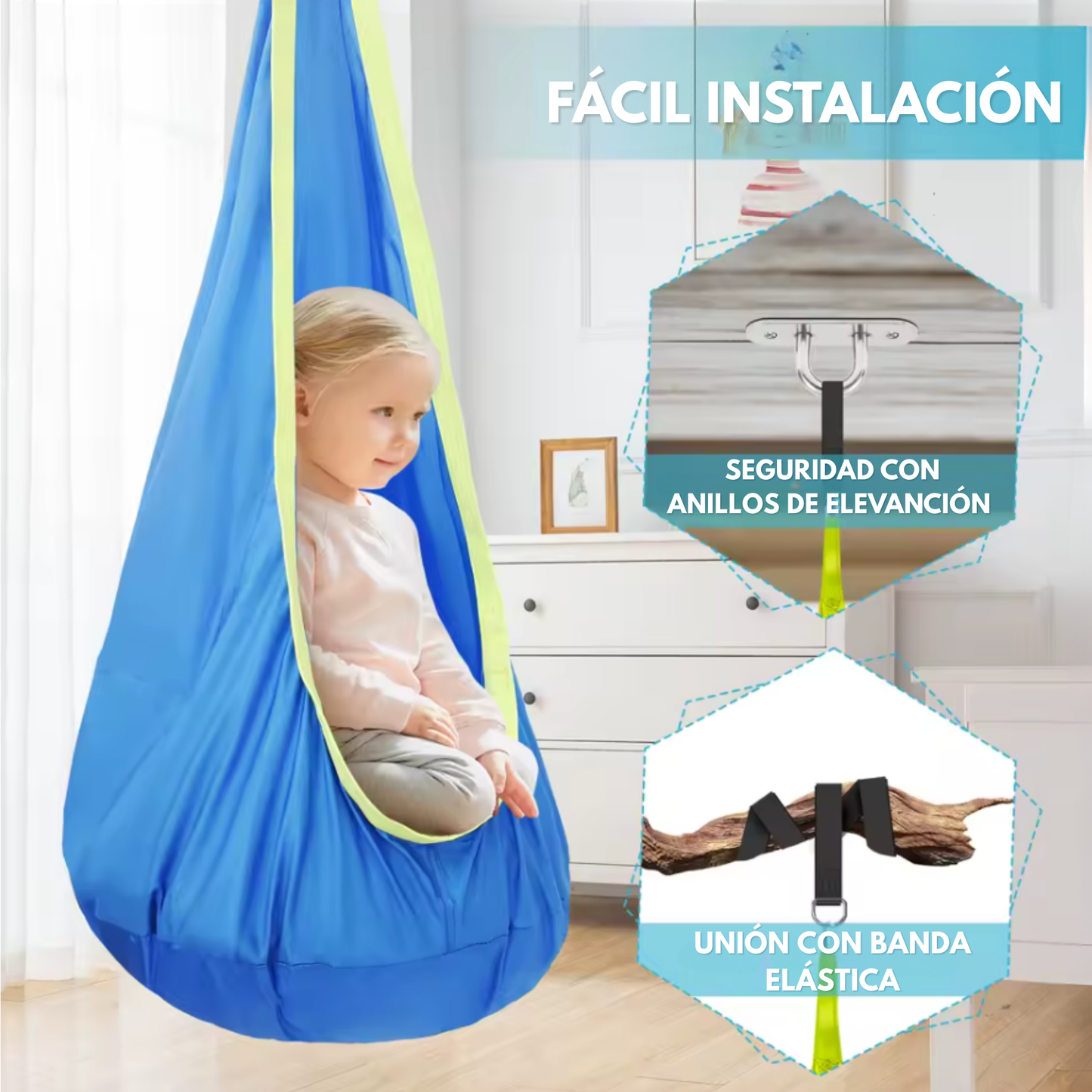 Hamaca Columpio Sensorial 100% Algodón