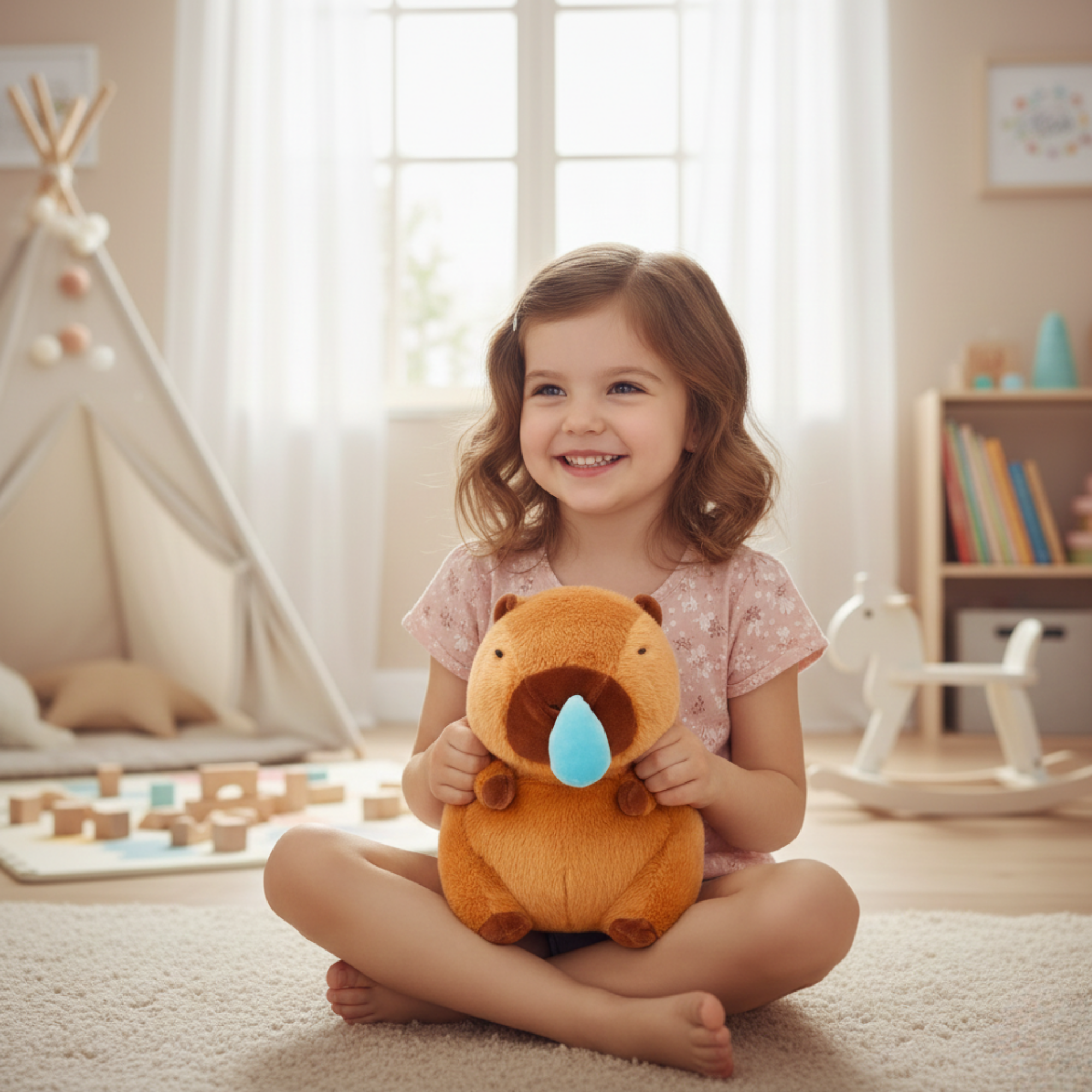 Peluche Capybara Moco Retraible y Vibración